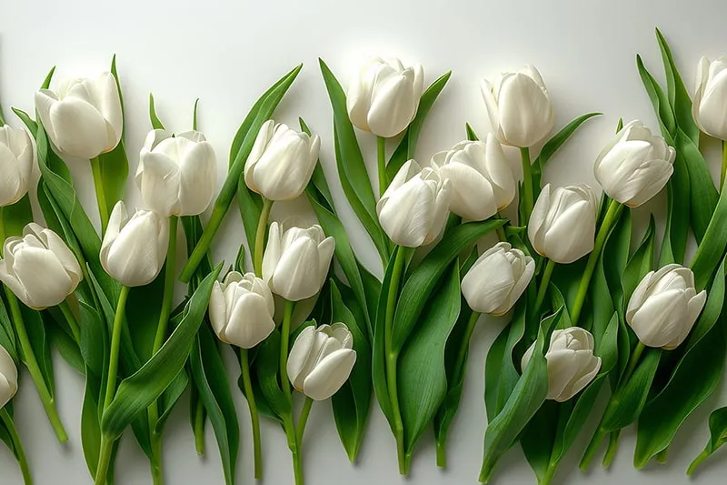 لاله لمسی مصنوعی سفید