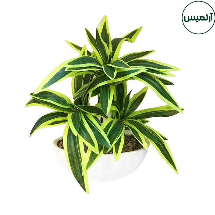 گلدان برگ مصنوعی ابلق قایقی