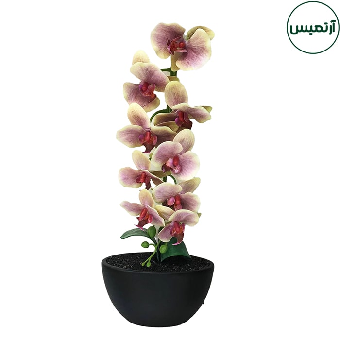 گلدان ارکیده صورتی مصنوعی
