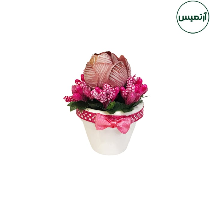 گلدان گل مصنوعی رز نقلی 9 گلدان گل مصنوعی رز نقلی سرخابی