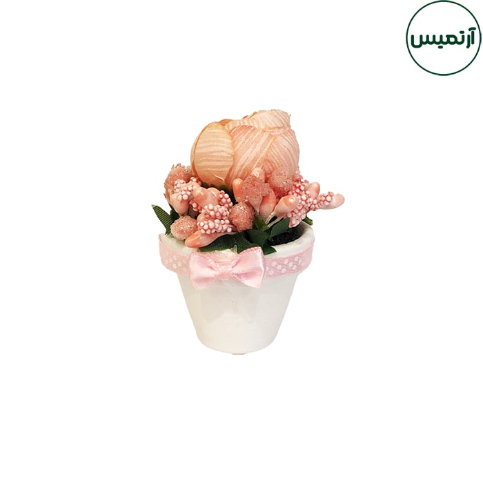 گلدان گل مصنوعی رز نقلی 8 گلدان گل مصنوعی رز نقلی گلبهی