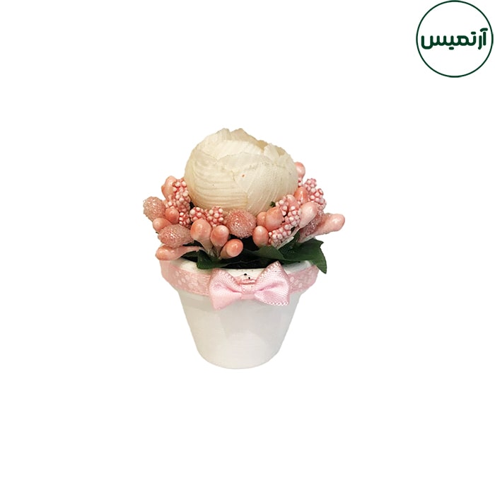 گلدان گل مصنوعی رز نقلی سفید