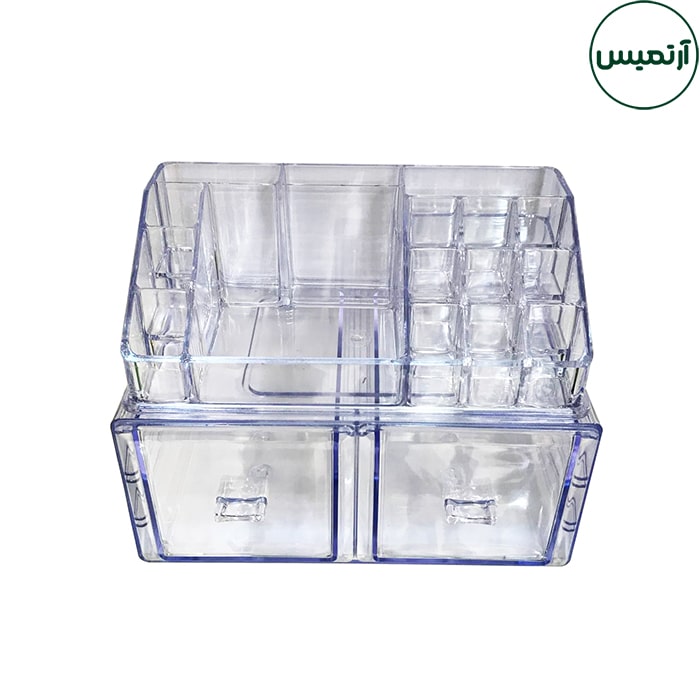 استندجای لوازم آرایش کشودار 2 استندجای لوازم آرایش کشودار۲ کشو