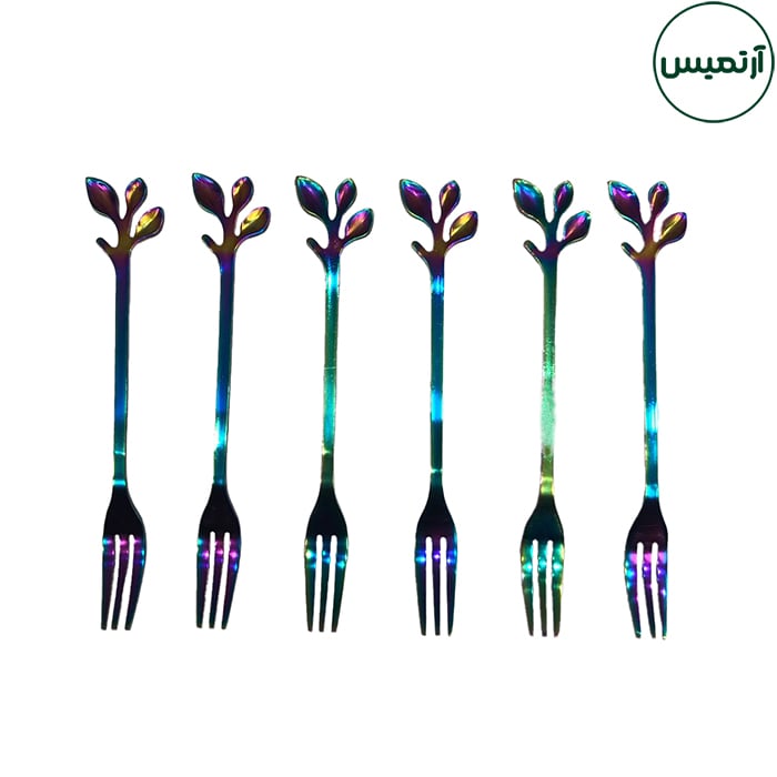 چنگال استیل خرما و زیتون رنگی