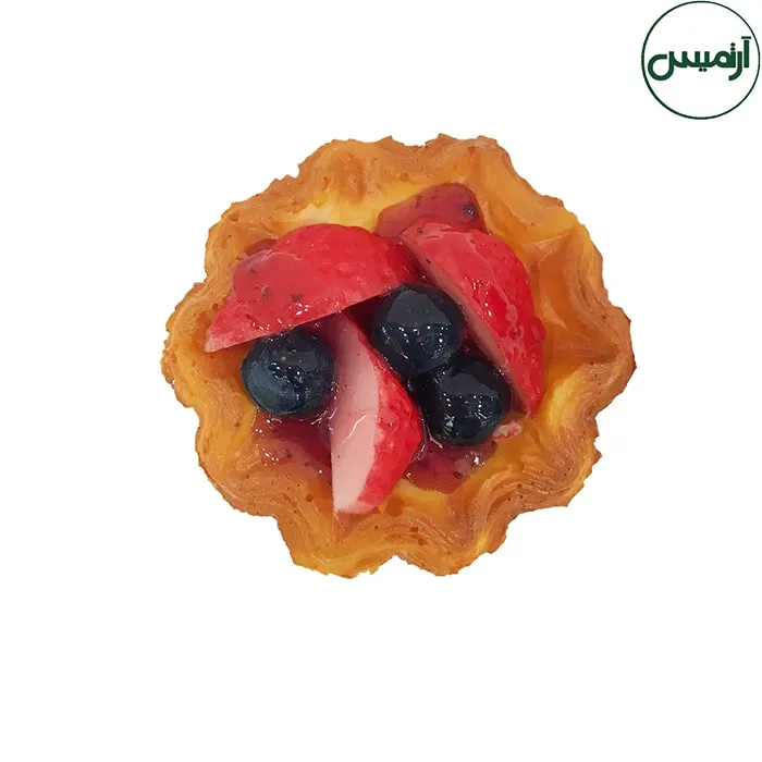تارت مصنوعی میوه ای 3 تارت مصنوعی میوه ای توت فرنگی قاچ شده