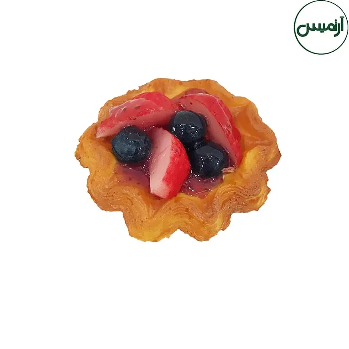 تارت مصنوعی میوه ای 2 تارت مصنوعی میوه ای توت فرنگی قاچ شده