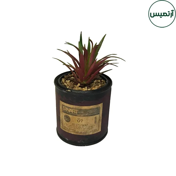 گلدان کاکتوس مصنوعی فلزی کوچک 4 گلدان کاکتوس مصنوعی فلزی کوچک