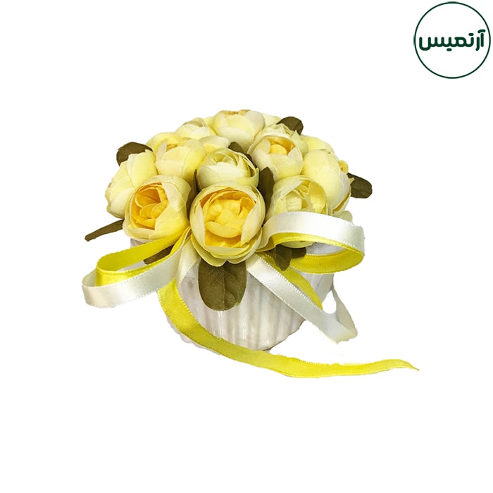 گلدان گل مصنوعی رزآنوما 3 گلدان گل مصنوعی رزآنوما لیمویی
