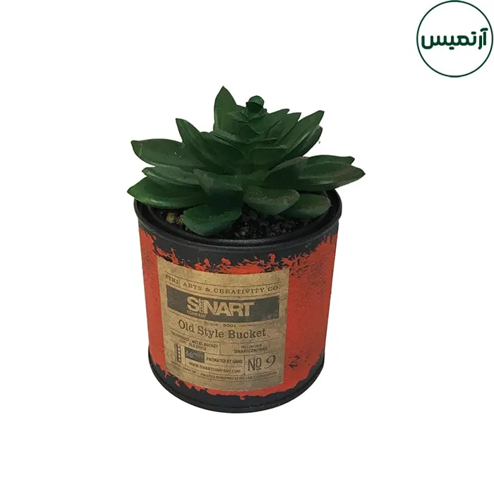 گلدان کاکتوس مصنوعی فلزی متوسط