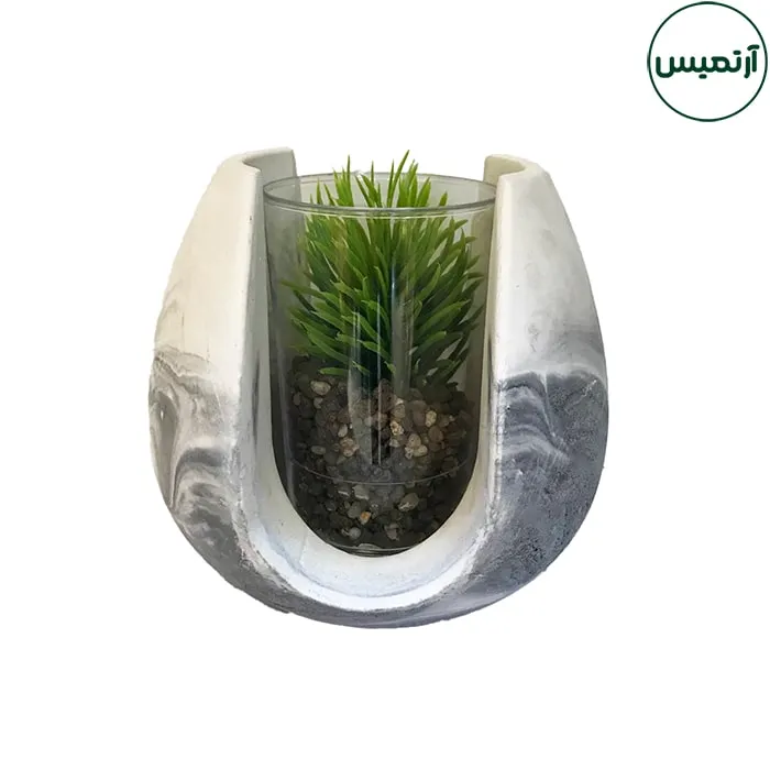 گلدان کاکتوس تراریوم مصنوعی سنگی