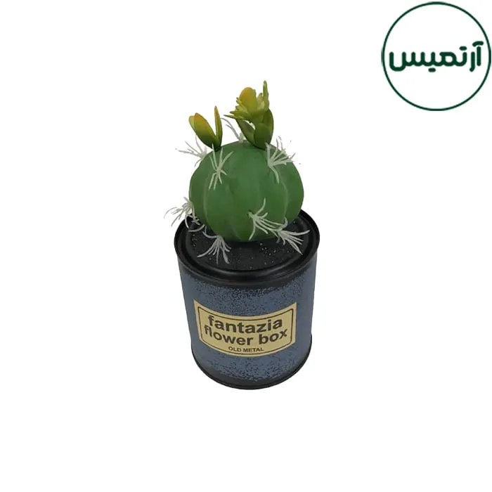 گلدان کاکتوس مصنوعی فلزی متوسط 7 گلدان کاکتوس مصنوعی فلزی متوسط
