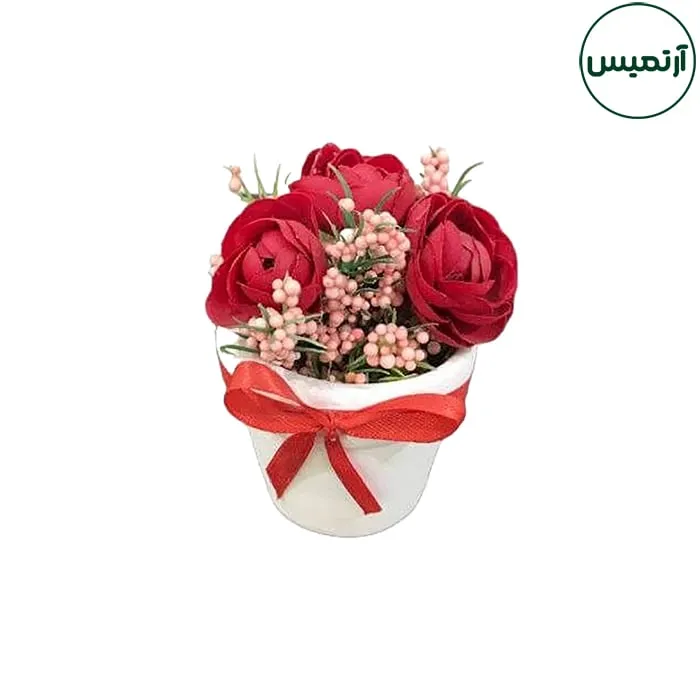 گلدان گل رزمصنوعی کوچک