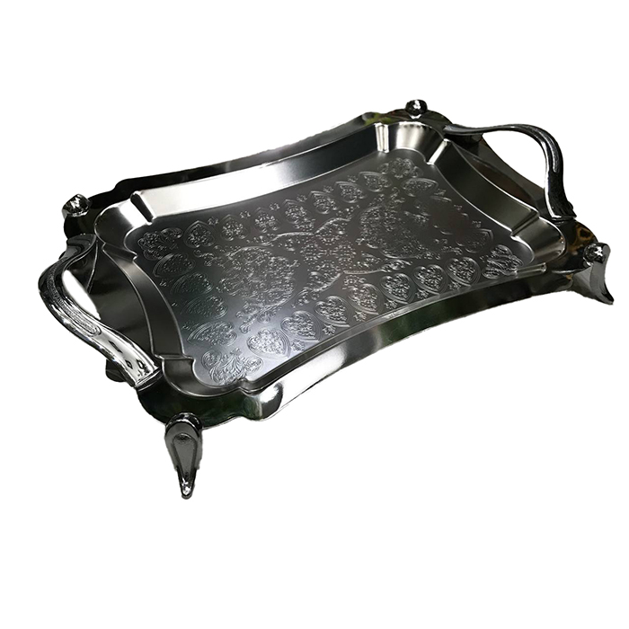 سینی استیل مستطیل پایه دار 3 سینی استیل مستطیل پایه دار - تصویر 3