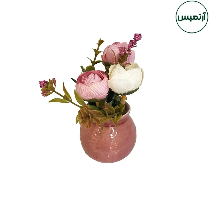 گلدان گل مصنوعی رزکوچک مدل فندقی 6 گلدان گل مصنوعی رزکوچک مدل فندقی