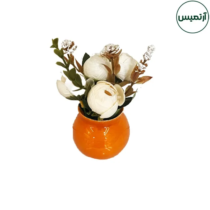 گلدان گل مصنوعی رزکوچک مدل فندقی 5 گلدان گل مصنوعی رزکوچک مدل فندقی