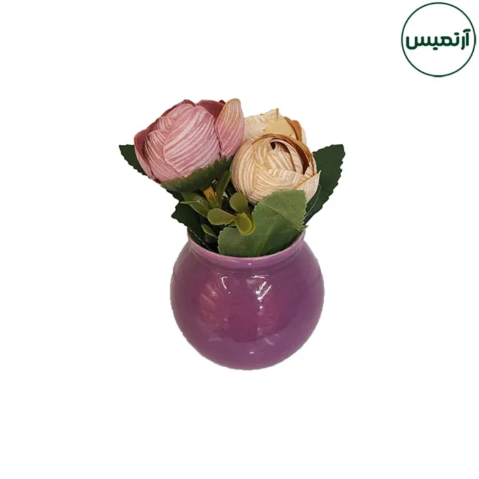 گلدان گل مصنوعی رزکوچک مدل فندقی 2 گلدان گل مصنوعی رزکوچک مدل فندقی