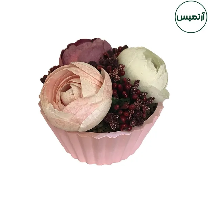 گلدان گل مصنوعی رز 8 گلدان گل مصنوعی رز ۳ گل