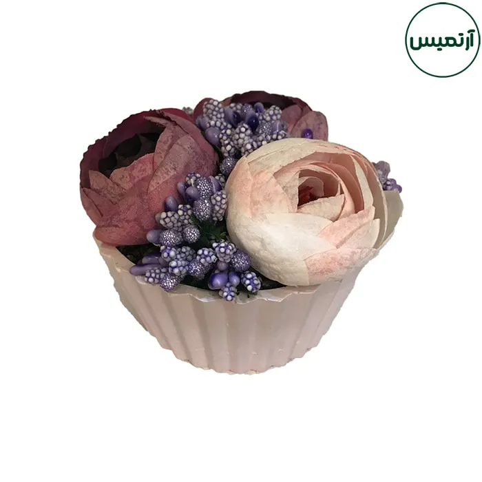 گلدان گل مصنوعی رز 7 گلدان گل مصنوعی رز ۳ گل