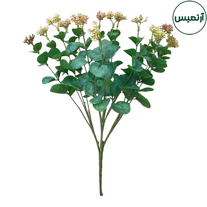 برگ اکالیپتوس مصنوعی مدل گلدار 4 برگ اکالیپتوس مصنوعی مدل گلدار