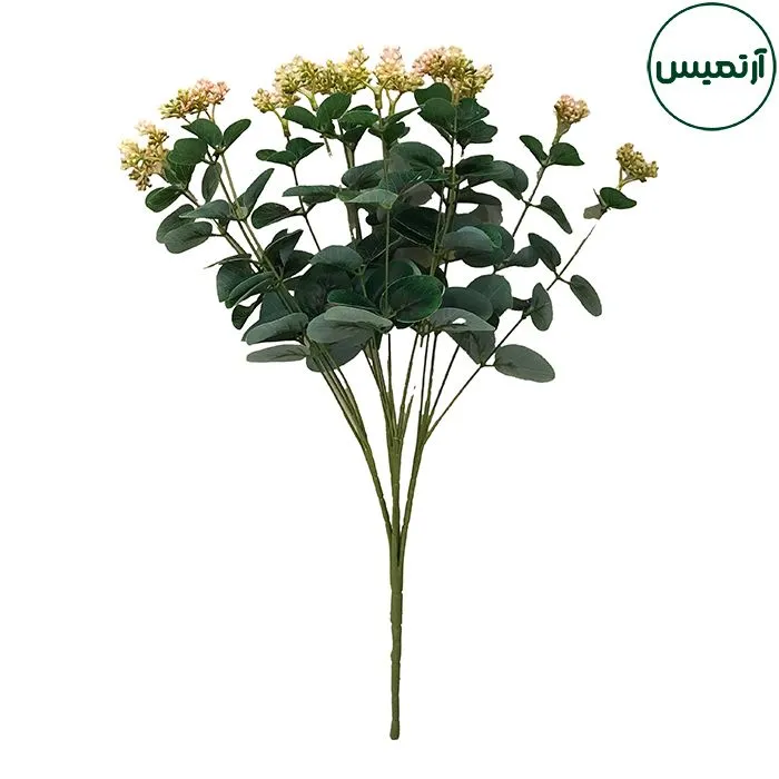 برگ اکالیپتوس مصنوعی مدل گلدار 3 برگ اکالیپتوس مصنوعی مدل گلدار