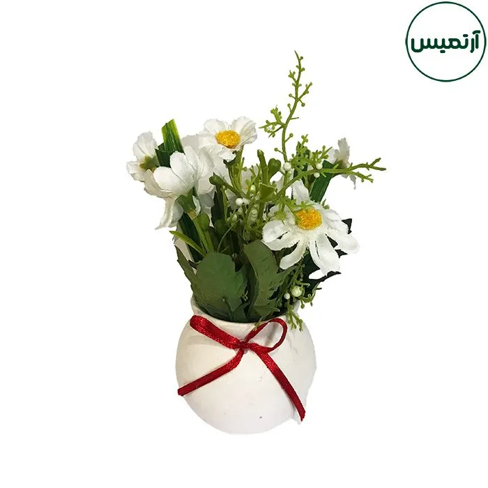 گل مصنوعی مدل گلدان بابونه