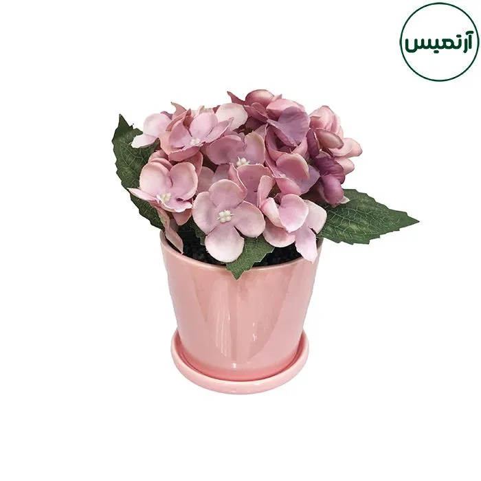 گل مصنوعی هورتانزیا مدل گلدان رنگی