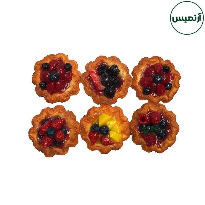شیرینی مصنوعی مدل تارت میوه ای پک ۶ عددی